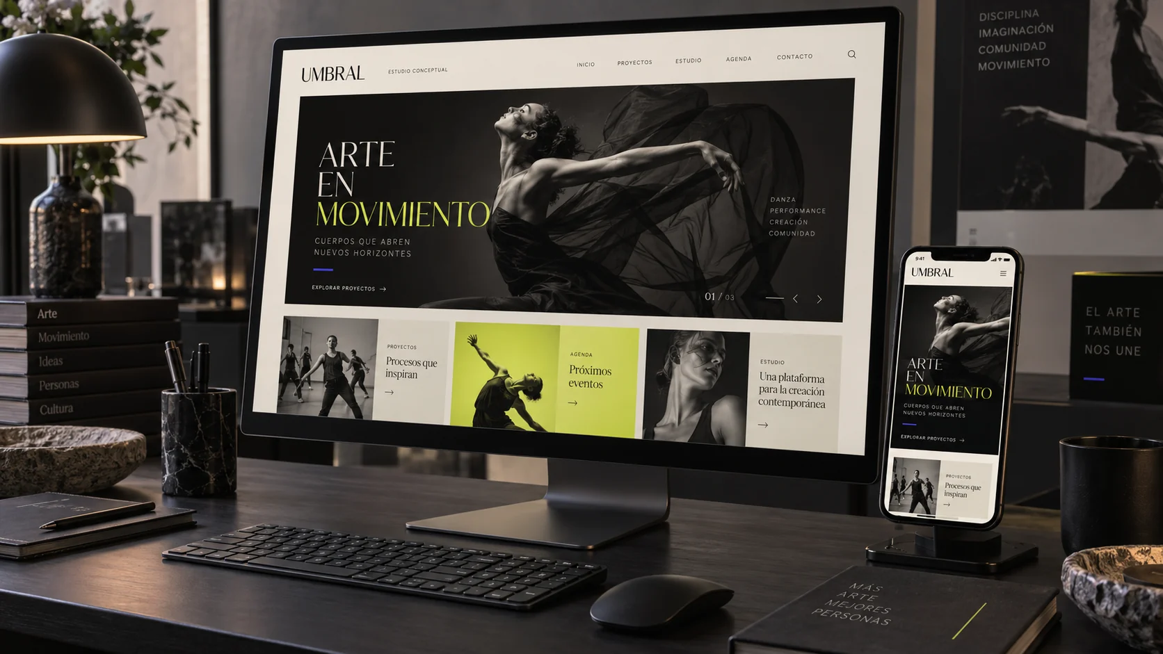 Una propuesta de web cultural en ordenador y móvil